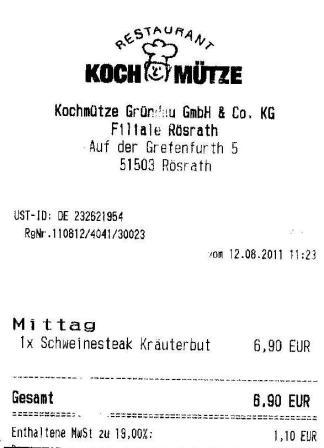 mpir Hffner Kochmtze Restaurant